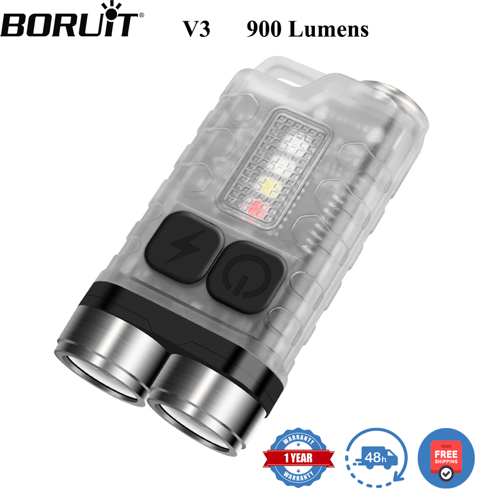 Outdoor Adventure Camp - BORUiT V3 LED Anahtarlık Taşınabilir 900LM