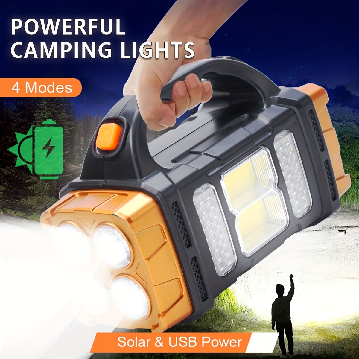Outdoor Adventure Camp - Yeni Yükseltilmiş Şarj Edilebilir Yüksek Güçlü