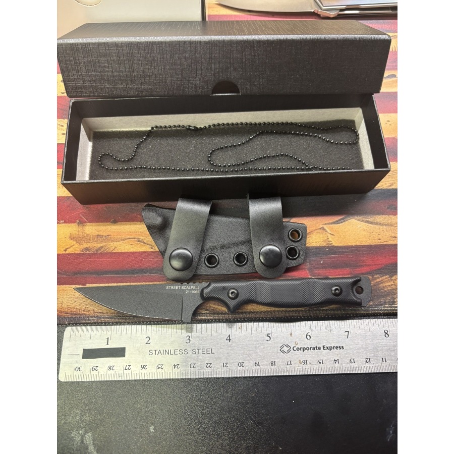 Survival Knife Full Tang - TOPS Street Scalpel 2 Bıçak Kanvas